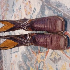 9D faux caiman boots